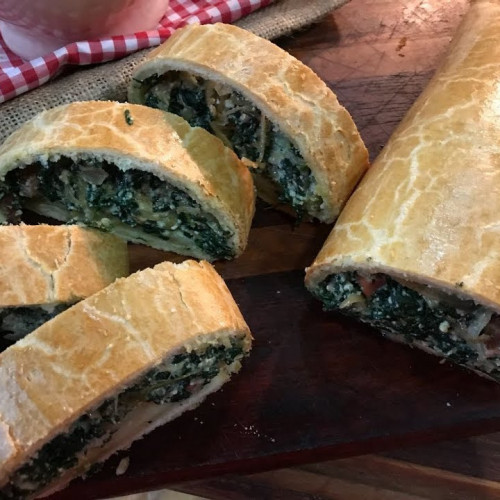 Arrollado crocante de espinaca