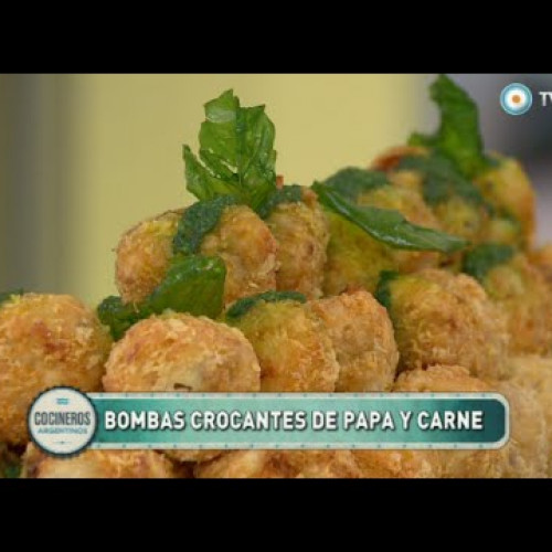 Bombas crocantes de carne y papa