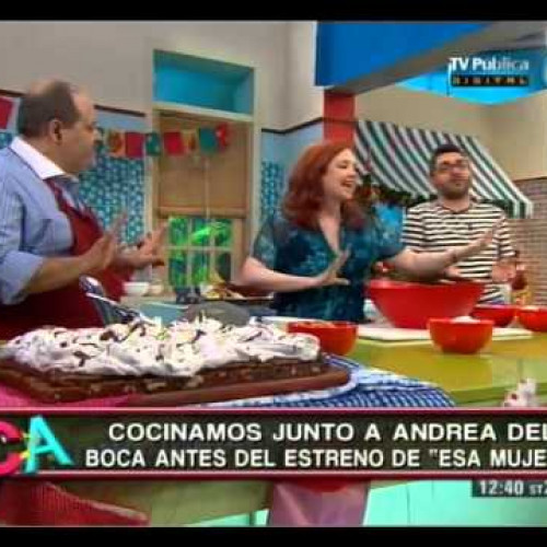 Brownie con merengue italiano con Andrea del Boca