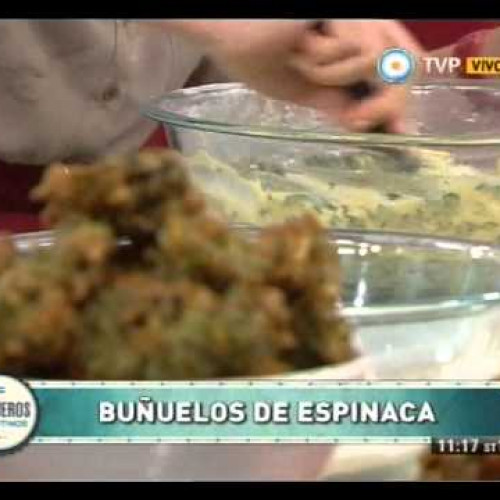 Buñuelos de espinaca y queso