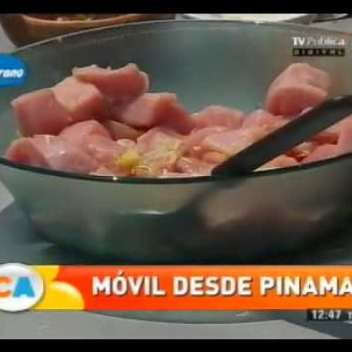 Choclo y brochettes playeras