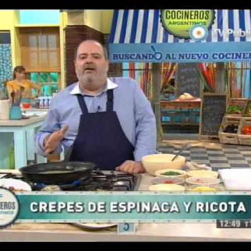 Crepes de espinaca y ricota