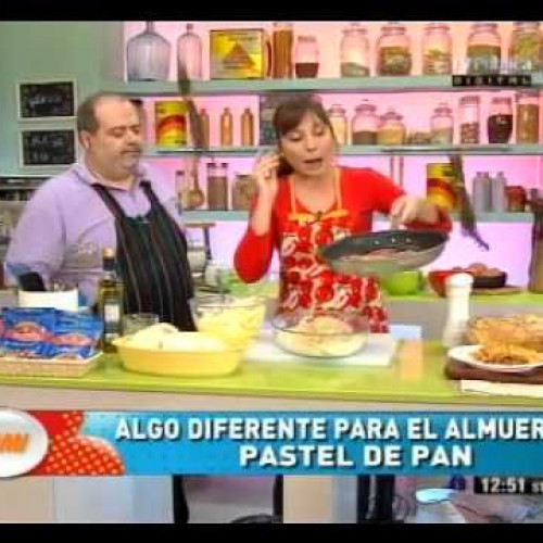 Fácil pastel de pan con jamón y queso