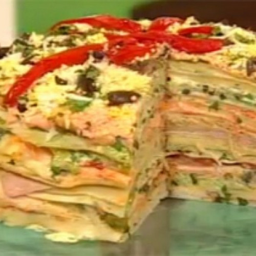 Imperdible torre fría de crepes con mil rellenos!