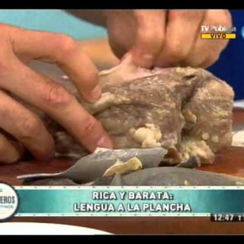 Lengua a la plancha con papas doradas