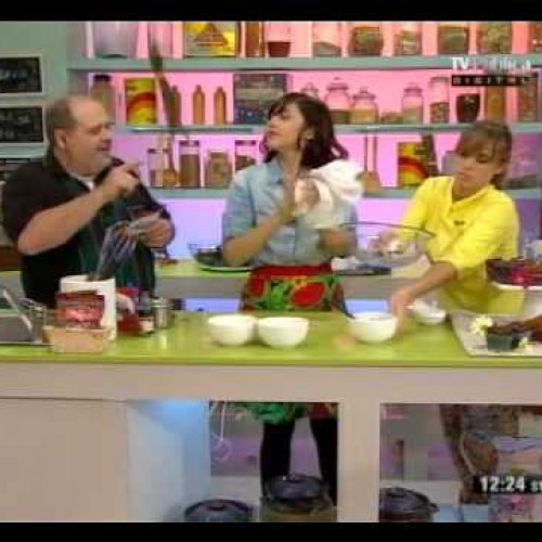 Muffins de chocolate, crema de avellanas y dulce de leche