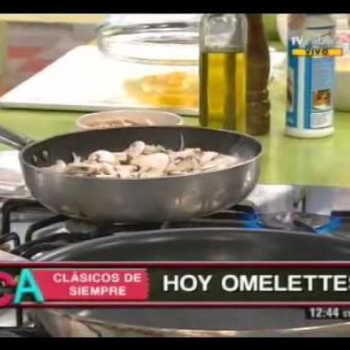 Omelette de jamón, queso y cebolla