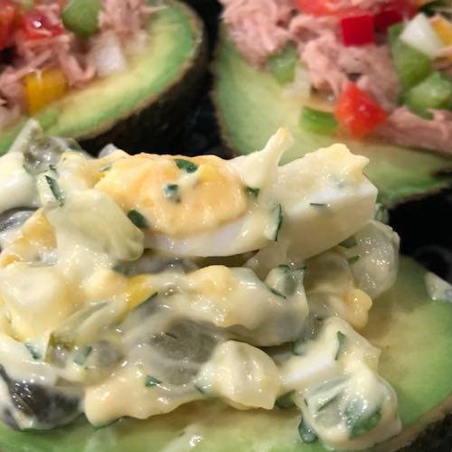 Paltas rellenas al horno y frescas