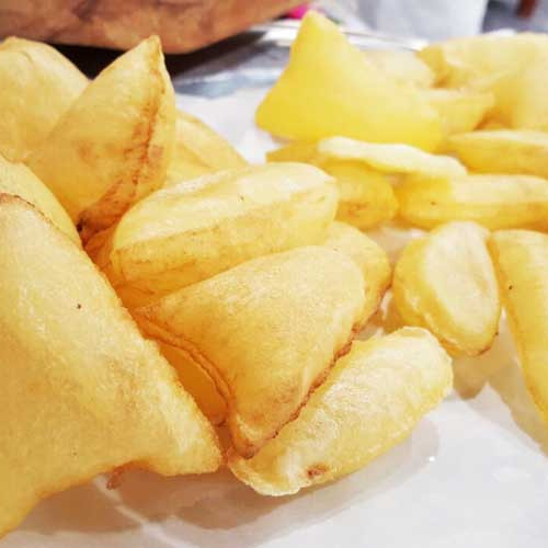 Papas soufflé, infladas de sabor