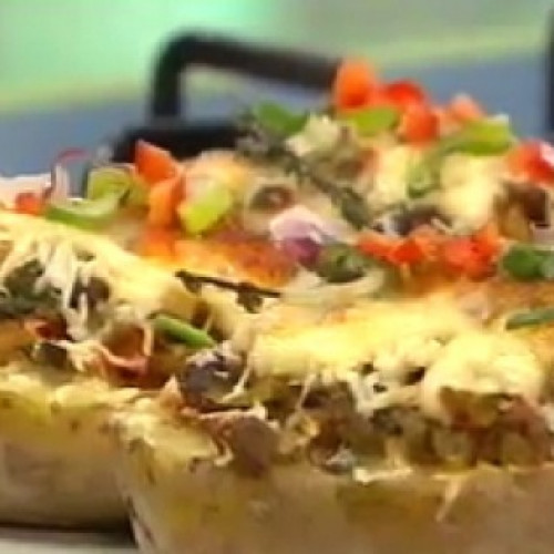 Papas y batatas rellenas recicladas