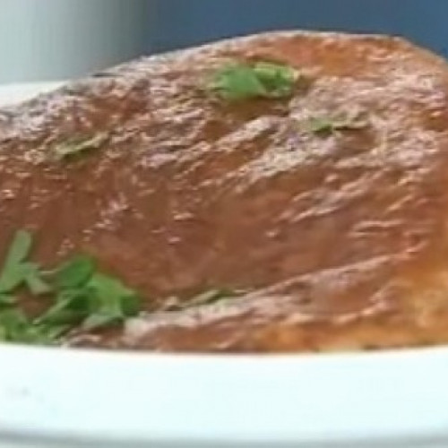 Para comer al instante, increíble soufflé de jamón, queso y papa.