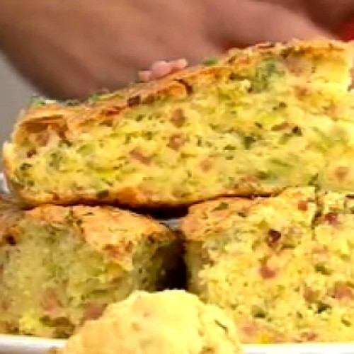 Pastel de puerro y jamón cocido