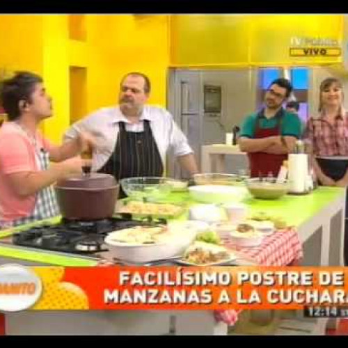 Postre de manzana a la cuchara