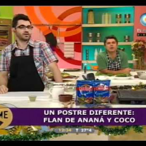 Postre diferente de sabor sensacional: Flan de ananá y coco