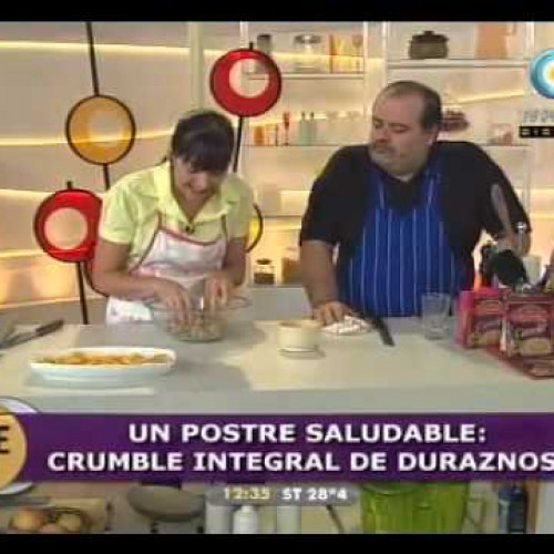 Postre saludable: Crumble integral de duraznos