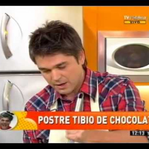 Postre tibio de chocolate individual