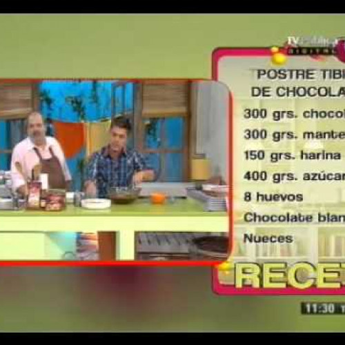 Postre tibio de chocolate