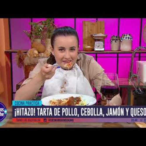 Tarta de pollo, jamón y queso