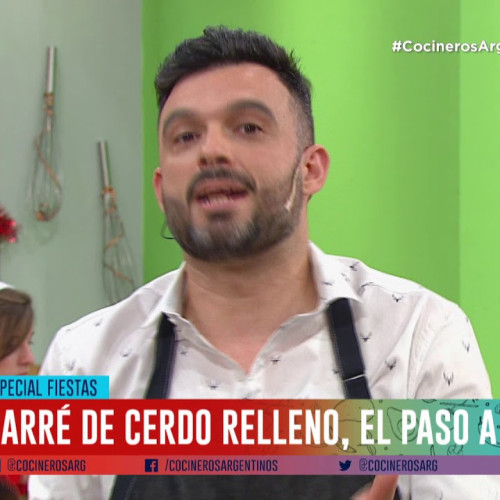 Carré de cerdo relleno con cerezas