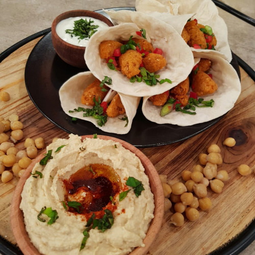 Hummus y falafel