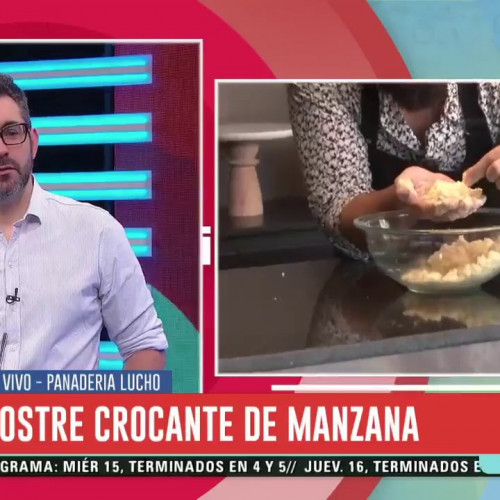 CRUMBLE DE MANZANA EN BANDEJA