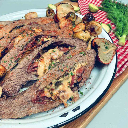 TAPA DE ASADO RELLENA CON VEGETALES