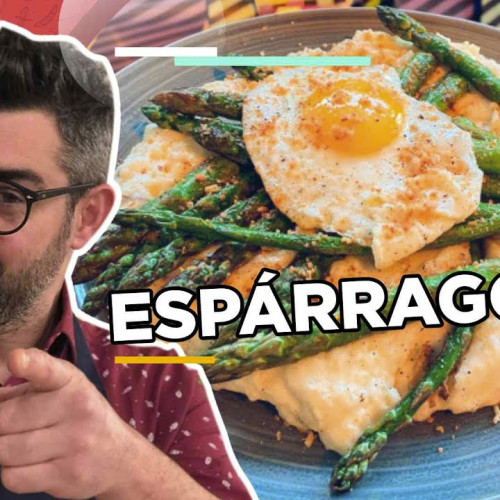 ESPÁRRAGOS A LA CHAPA CON PURÉ DE PAPA RÚSTICO