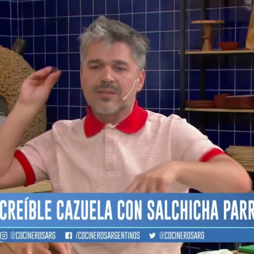 CAZUELA DE TOMATE, HABAS Y SALCHICHA PARRILLERA