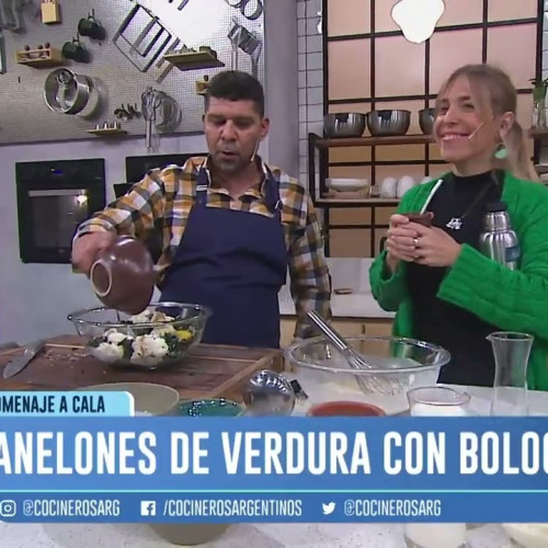 CANELONES DE VERDURA CON SALSA BOLOGNESA