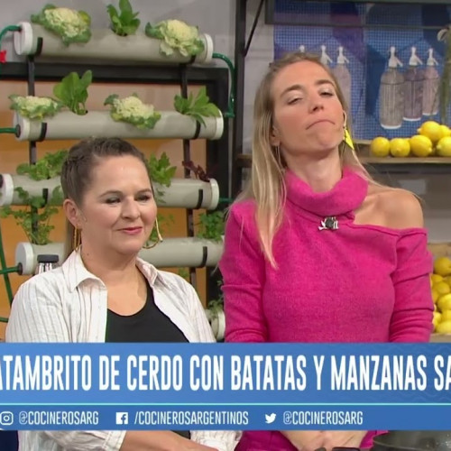 MATAMBRITO DE CERDO A LA PIZZA CON BATATAS Y MANZANAS SALTEADAS