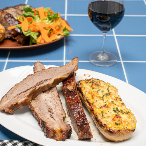 TAPA DE ASADO CON PAPAS Y CALABAZA RELLENA