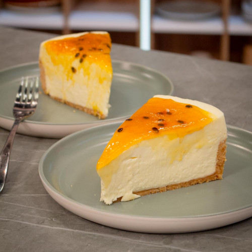 CHEESECAKE DE MANGO Y MARACUYÁ