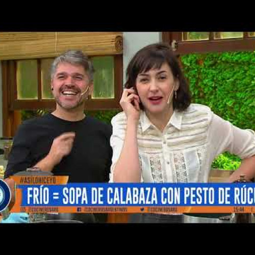 Sopa crema con pesto