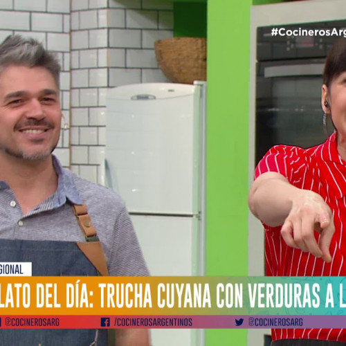 Trucha con vegetales a la plancha