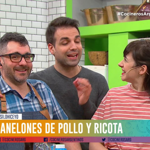 Canelones de pollo y ricota