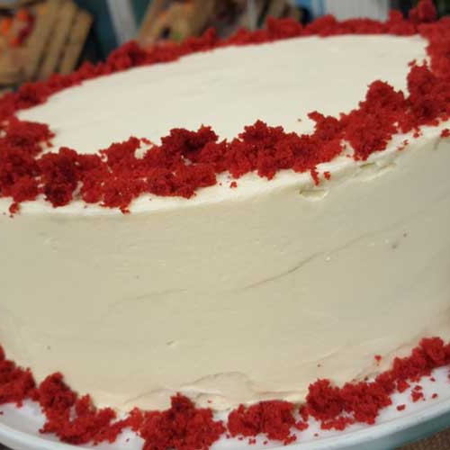 Red velvet, torta roja con crema de queso