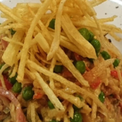 Revuelto gramajo con verdeo