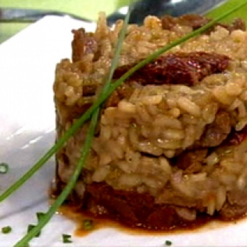 Risotto de cordero a la cerveza