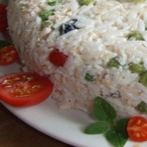 Rosca de atún y arroz sin cocción