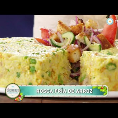 Rosca fría de arroz con pollo