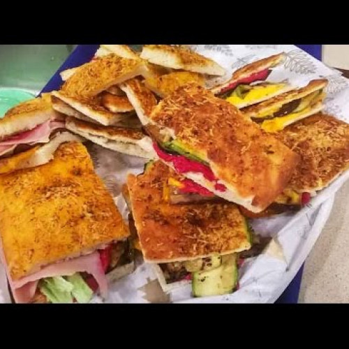 Sándwiches de pan de pizza para Año Nuevo
