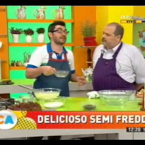 Semi freddo con chips de chocolate