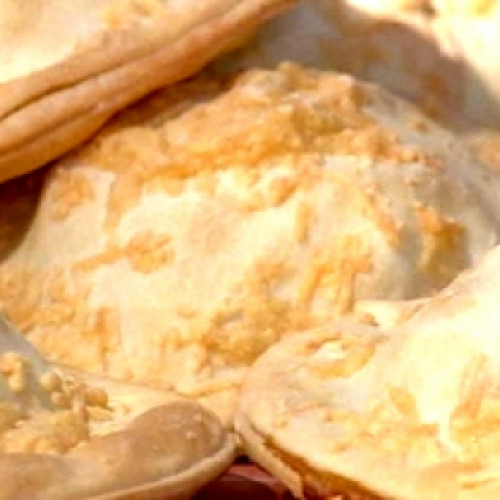 Tapas de jamón, queso y cebolla