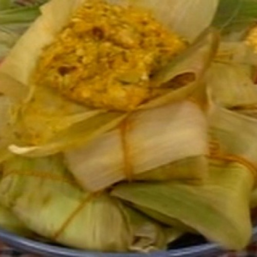 Tentadora humita en chala de Salta