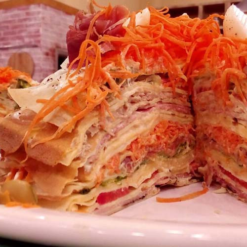 Torre fresca de panqueques