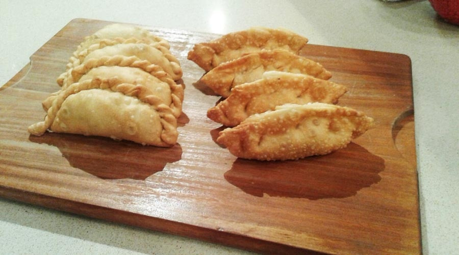 Empanadas fritas de asado y pollo reciclados - Cocineros Argentinos