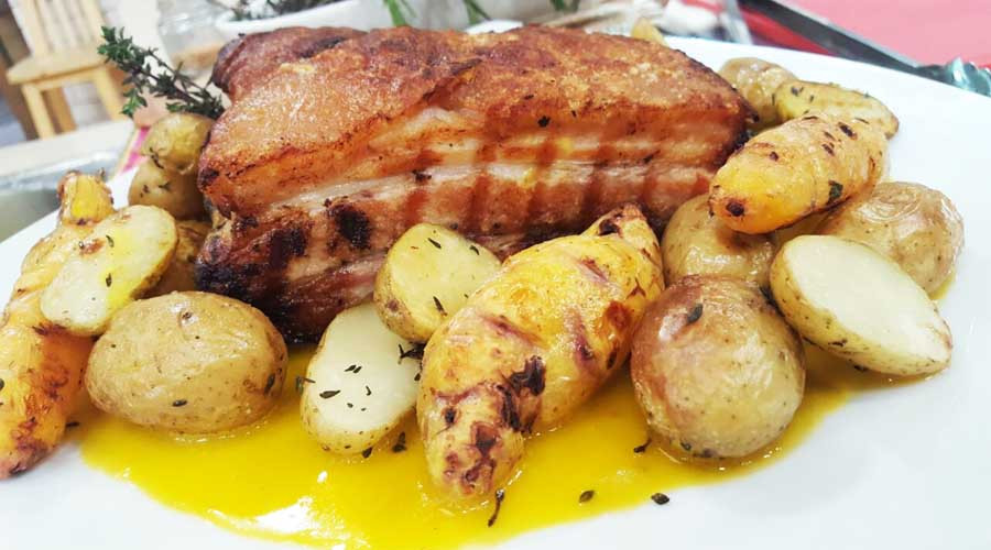 Panceta De Cerdo Con Papines Andinos - Cocineros Argentinos