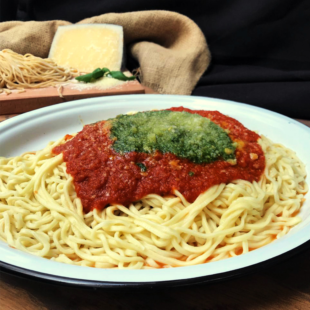 PASTAS CASERAS CON TUCO Y PESTO - Cocineros Argentinos