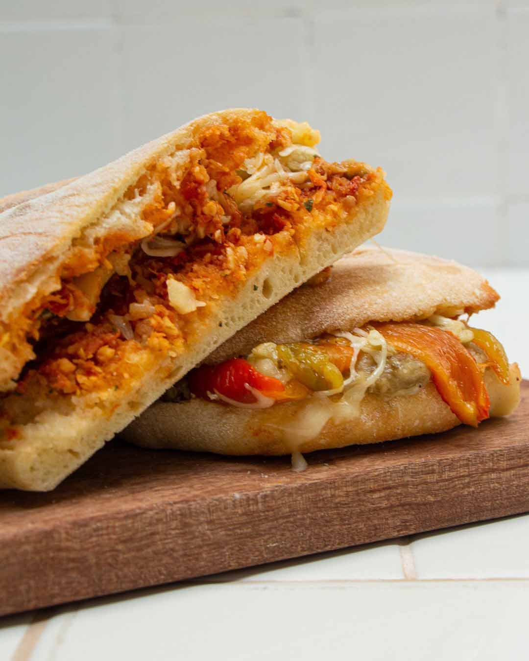 SANDWICH CON PAN DE PIZZA Cocineros Argentinos