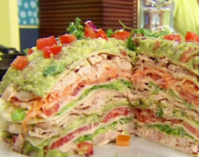 Torre De Panqueques De Pollo Y Guacamole - Cocineros Argentinos